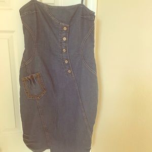 Versace Jeans Couture Denim spaghetti strap Dress